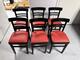 Stol, svart/röd - 6st