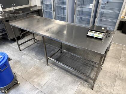 Bänk i rostfritt, 89x240x80cm