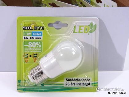 LED-lampor 1,5W, E27, 72st