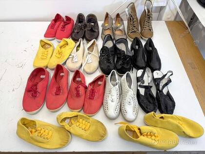 Pall med skor, ca 60 st, stl 36-41