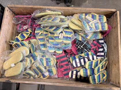 Pall med flipflops, ca 90 st, stl 36-45