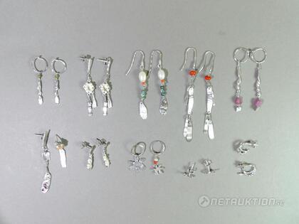 Örhängen i silver, 10 st Örhängen i silver, 10 st