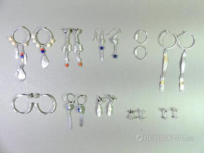 Örhängen i silver, 10 st Örhängen i silver, 10 st
