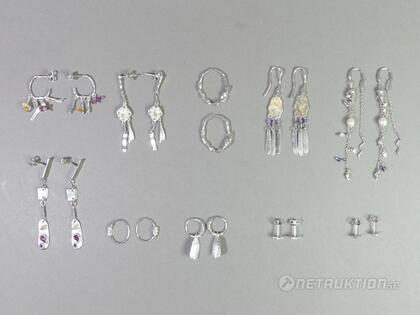 Örhängen i silver, 10 st Örhängen i silver, 10 st