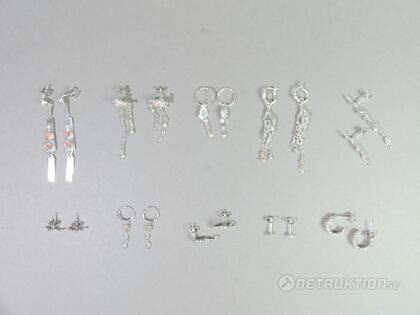 Örhängen i silver, 10 st
