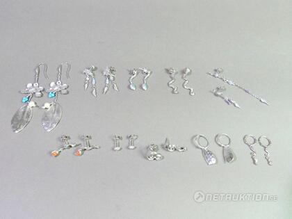 Örhängen i silver, 10 st Örhängen i silver, 10 st