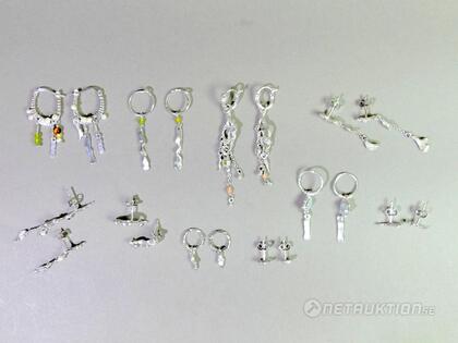 Örhängen i silver, 10 st Örhängen i silver, 10 st