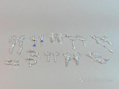 Örhängen i silver, 10 st Örhängen i silver, 10 st