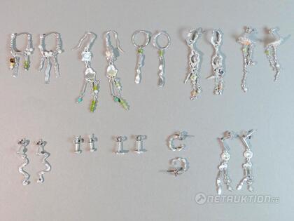 Örhängen i silver, 10 st Örhängen i silver, 10 st