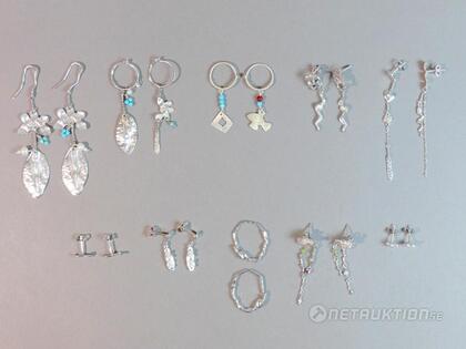 Örhängen i silver, 10 st Örhängen i silver, 10 st