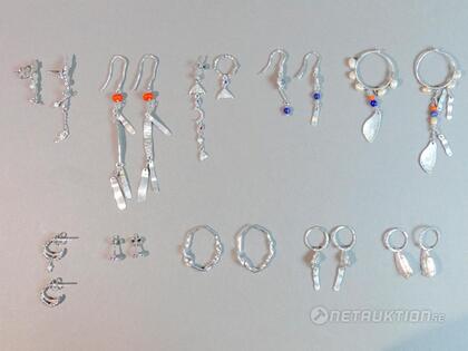 Örhängen i silver, 10 st Örhängen i silver, 10 st