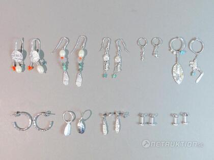 Örhängen i silver, 10 st Örhängen i silver, 10 st