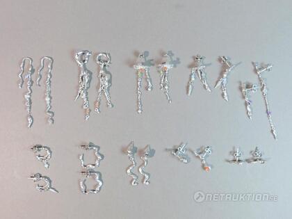 Örhängen i silver, 10 st Örhängen i silver, 10 st