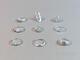 Ringar i silver 9st, strl 65