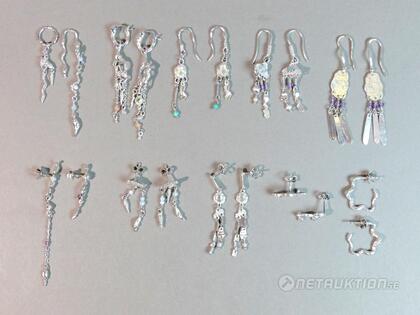 Örhängen i silver, 20st Örhängen i silver, 20st
