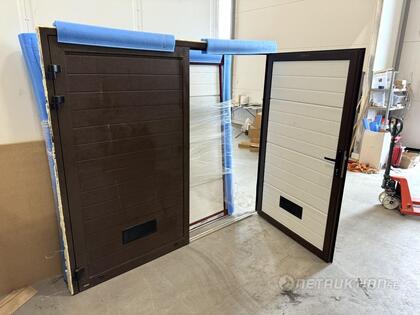 Garageport med dubbeldörr och karm, 202x238cm