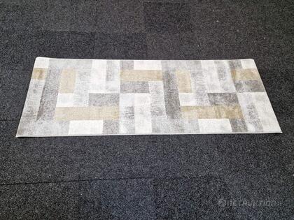 matta rutig grå/gul matta rutig grå/gul