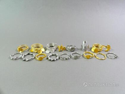 Ringar i silver, 16 st