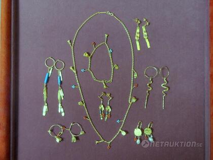 Blandade smycken i silver, 5st