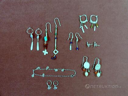 Blandade smycken i silver, 8st Blandade smycken i silver, 8st