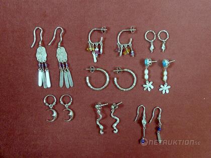 Örhängen i silver, 8 st Örhängen i silver, 8 st