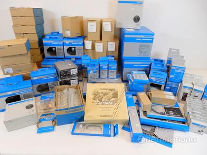 Shimano reservdelslager, ca 100 delar