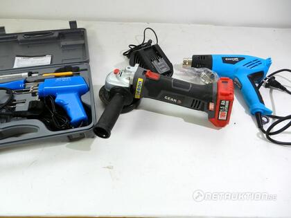 Vinkelslip, batteridriven + lödset