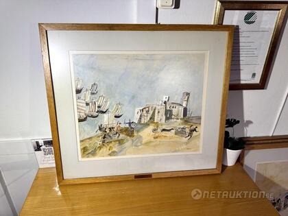 Akvarelltavlor Kungälvshistoria, Lars Wellton