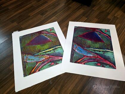 Litografi Birgitta Brorström