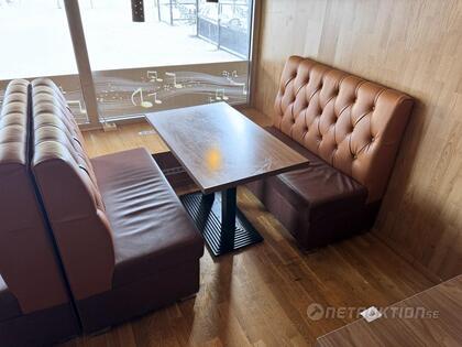 Soffgrupp och bord, orange/brun (3)